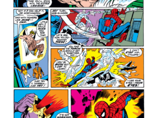 Marvel Team-Up #4, pg. 10; pencils, Gil Kane; inks, Steve Mitchell; Iceman/The Angel/The X-Men/Spider-Man/Cyclops