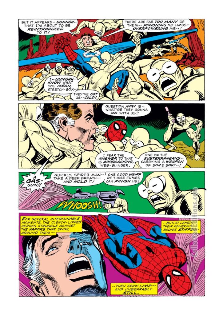 Marvel Team-Up #17, pg. 8; pencils, Gil Kane; Mister Fantastic/Spider-Man/Mole Man
