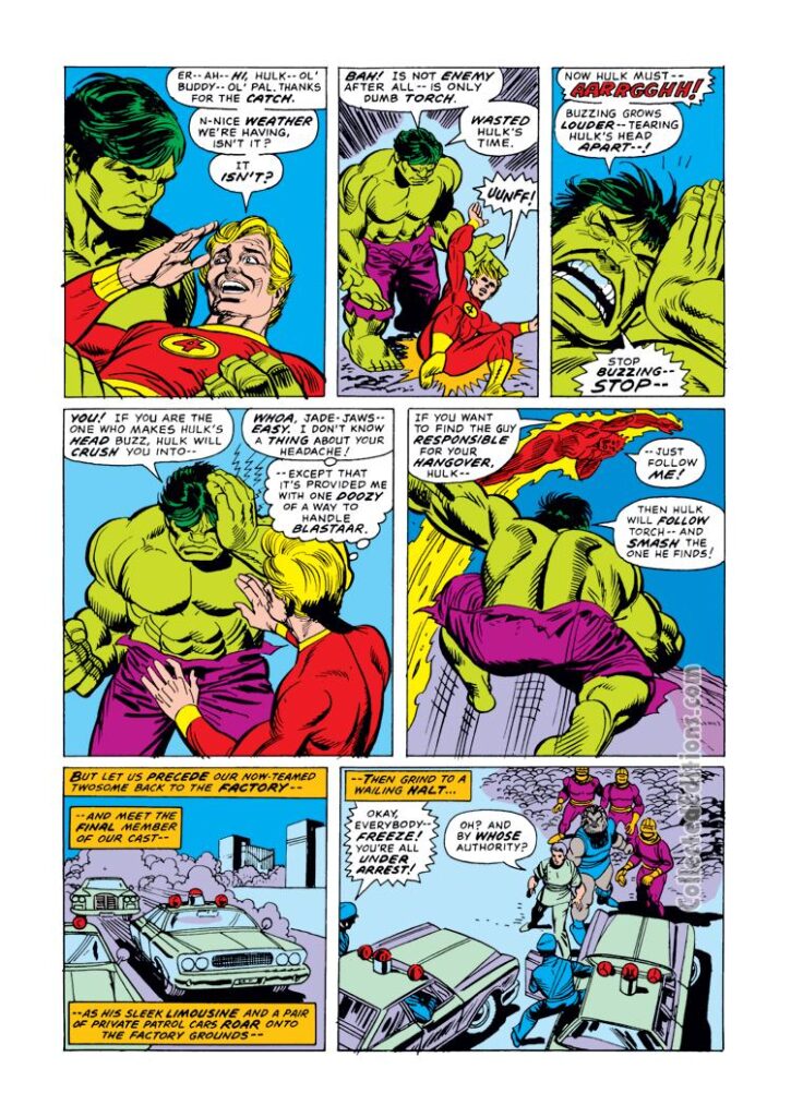 Marvel Team-Up #18, pg. 12; pencils, Gil Kane; Incredible Hulk/Human Torch