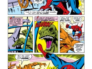 Marvel Team-Up #20, pg. 3; pencils, Sal Buscema; Spider-Man vs. Stegron