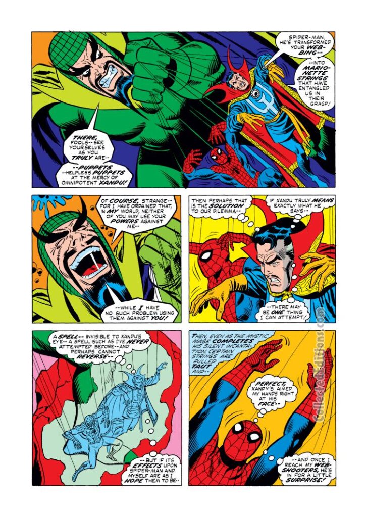 Marvel Team-Up #21, pg. 14; pencils, Sal Buscema; Spider-Man/Doctor Strange/Xandu