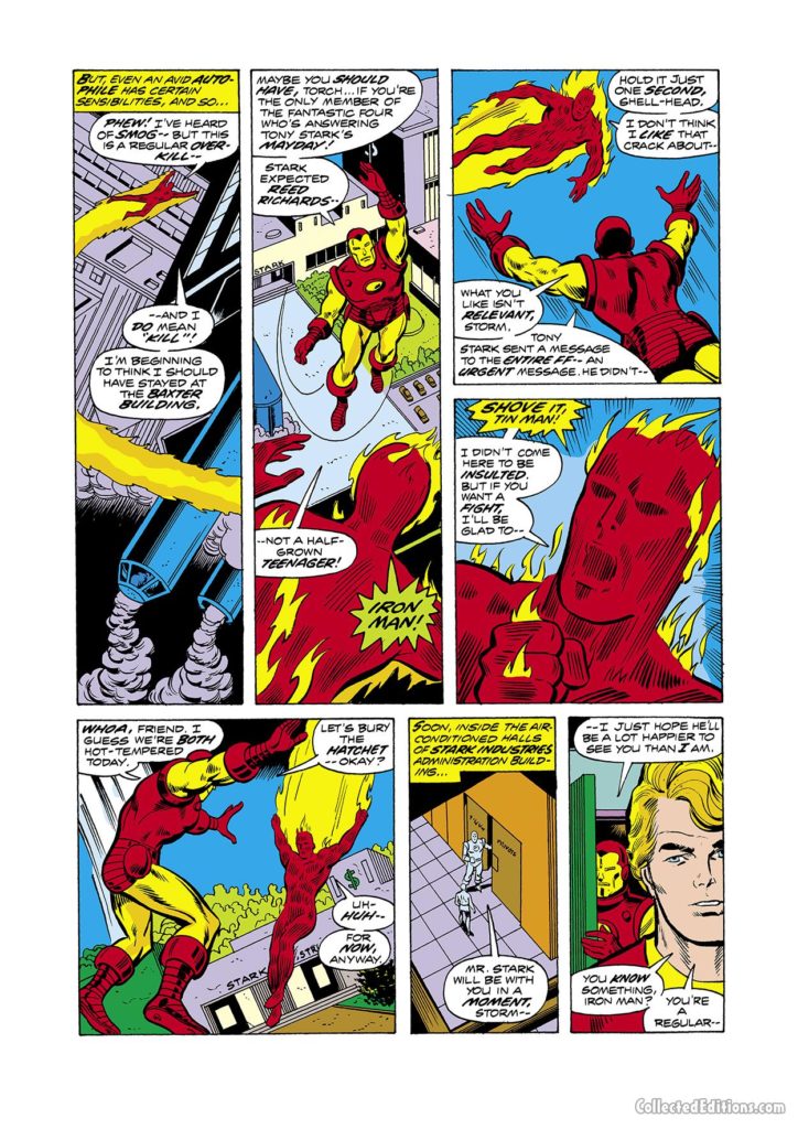 Marvel Team-Up #29, pg. 2; pencils, Jim Mooney; Human Torch/Iron Man