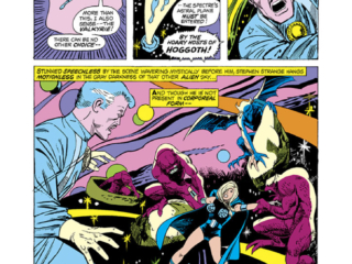 Marvel Team-Up #35, pg. 10; pencils, Sal Busema; inks, Vince Colletta Marvel Team-Up #35, pg. 10; pencils, Sal Busema; Valkyrie/Doctor Strange