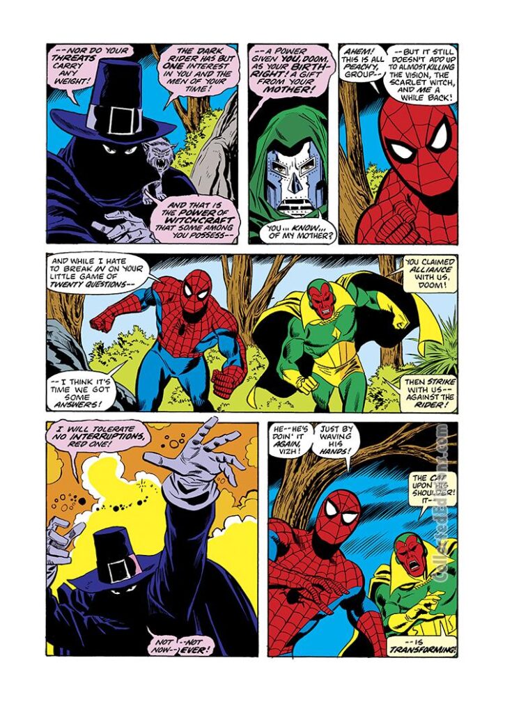 Marvel Team-Up #43, pg. 3; pencils, Sal Buscema; Spider-Man and Vision