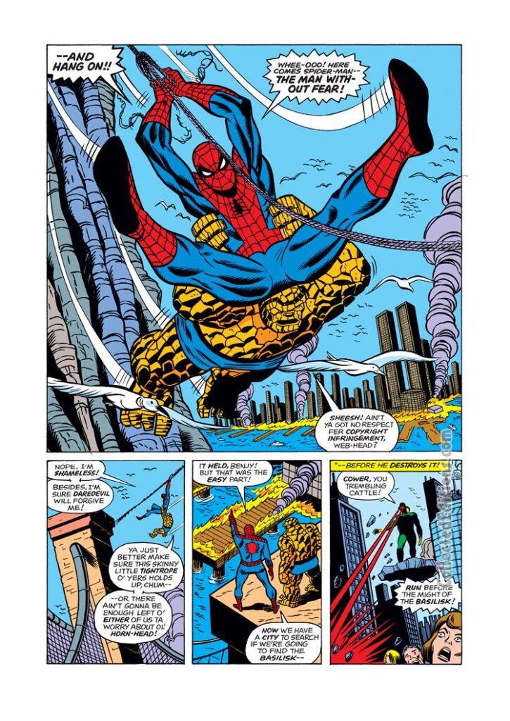 Marvel Team-Up #47, pg. 12; pencils, Ron Wilson; Spider-Man/Thing