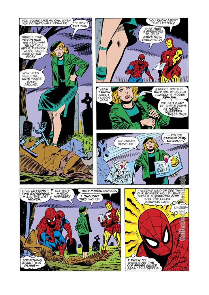 Marvel Team-Up #48, pg. 7; pencils, Sal Buscema; first appearance Jean DeWolff/Iron Man/Spider-Man