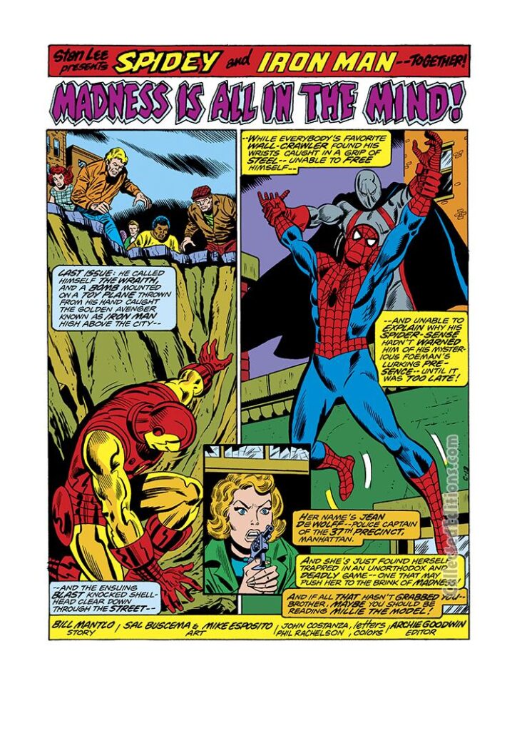Marvel Team-Up #49, pg. 1; pencils, Sal Buscema; Spider-Man/Iron Man
