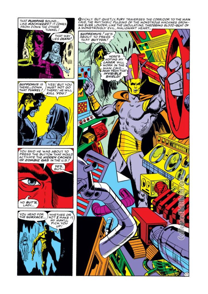 Nick Fury, Agent of S.H.I.E.L.D. #8, pg. 17; pencils, Herb Trimpe; inks, John Tartaglione; Supremus