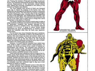 Official Handbook of the Marvel Universe Deluxe Edition #2, pg. 56; Celestials