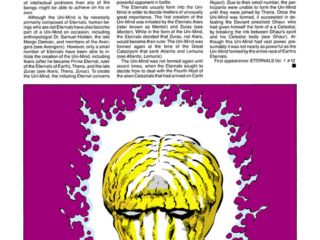 Official Handbook of the Marvel Universe Deluxe Edition #14, pg. 3; Uni-Mind