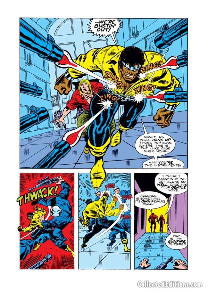 Power Man #23, pg. 27; pencils, Ron Wilson; inks, Dave Hunt Luke Cage
