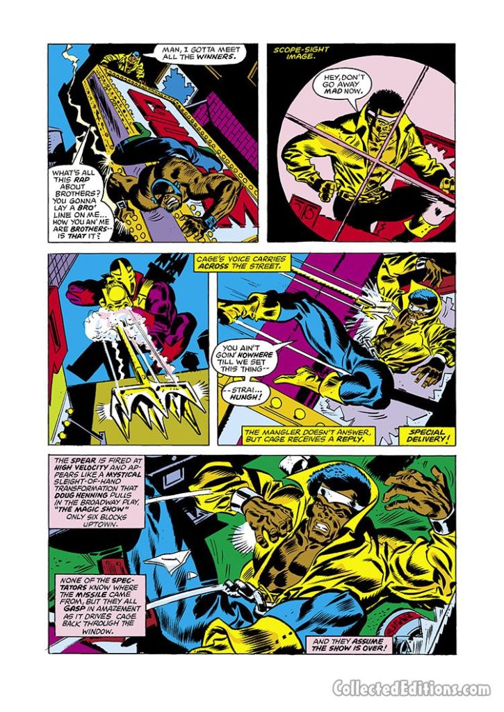 Power Man #34, pg. 4; pencils, Frank Robbins; Luke Cage