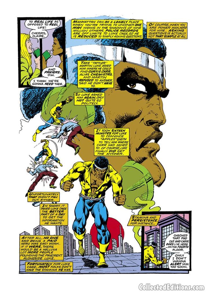 Power Man #37, pg. 5; pencils, Ron Wilson; Luke Cage