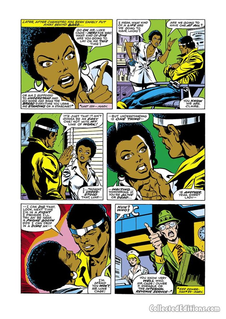 Power Man #38, pg. 13; pencils, Bob Brown; Luke Cage