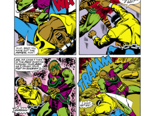 Power Man #39, pg. 2; pencils, Bob Brown; Luke Cage