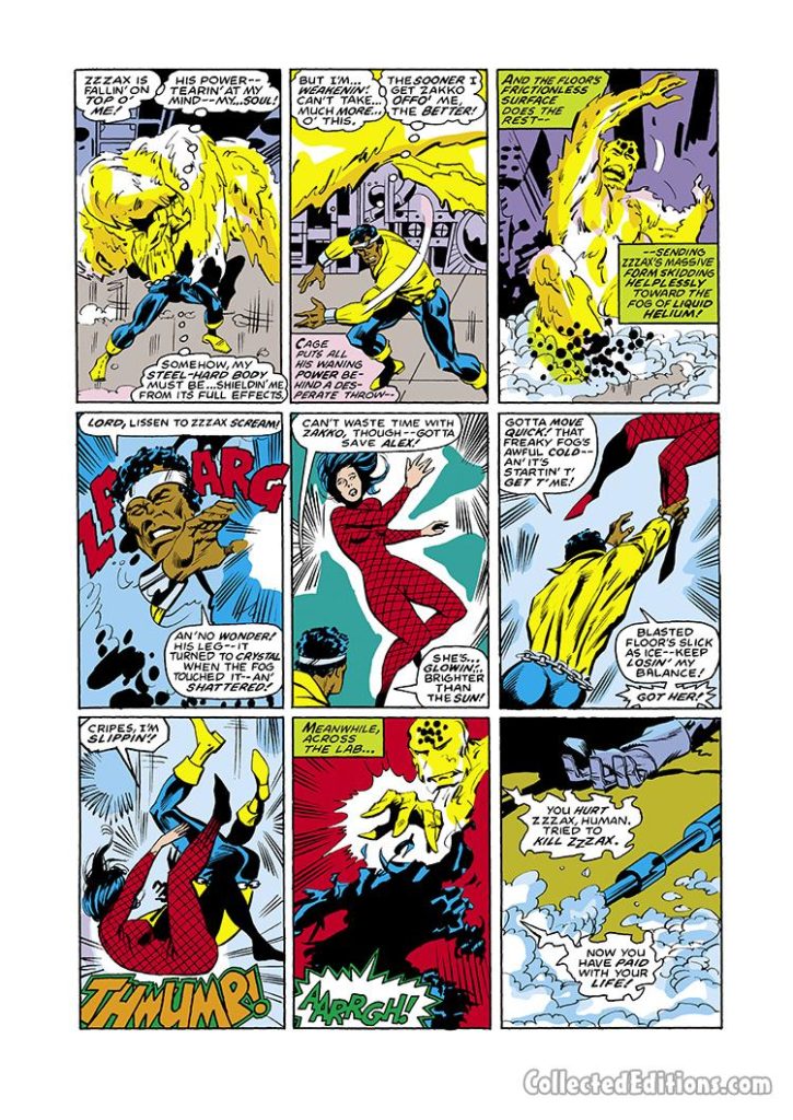Power Man #47, pg. 15; pencils, George Tuska; inks, Bob Smith; Zzzax