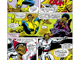 Power Man Annual #1, pg. 8; pencils, Lee Elias; Moses Magnum, Luke Cage