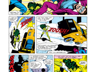 Savage She-Hulk #4, pg. 14; pencils, Mike Vosburg; inks, Chic Stone