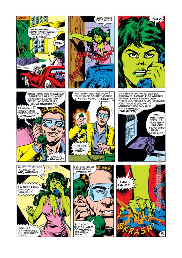 Savage She-Hulk #9, pg. 5; pencils, Mike Vosburg; inks, Danny Bulanadi