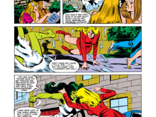 Savage She-Hulk #10, pg. 19; pencils, Mike Vosburg; inks, Frank Springer