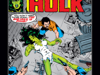 Savage She-Hulk #11 cover; pencils and inks, Michael Golden; Zapper