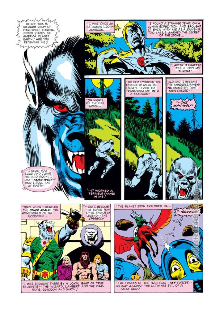 Savage She-Hulk #13, pg. 6; pencils, Mike Vosburg; Man-Wolf