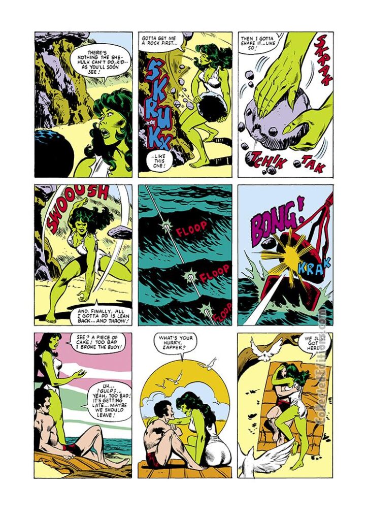 Savage She-Hulk #15, pg. 5; pencils, Mike Vosburg;
