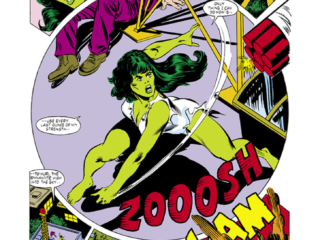 Savage She-Hulk #16, pg. 3; pencils, Mike Vosburg;