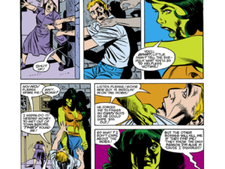 Savage She-Hulk #21, pg. 10; pencils, Mike Vosburg; inks, Frank Springer