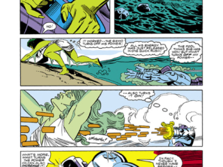 Savage She-Hulk #23, pg. 13; pencils, Mike Vosburg; inks, Al Milgrom
