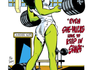 Savage She-Hulk #24, pinup; pencils and inks, Mike Vosburg