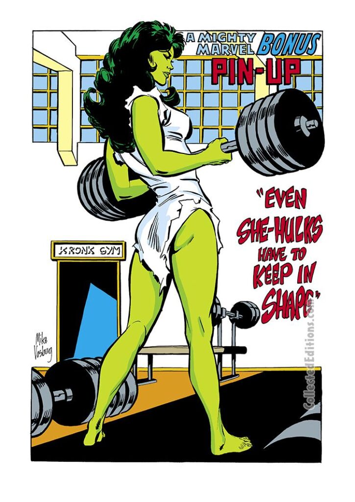 Savage She-Hulk #24, pinup; pencils and inks, Mike Vosburg