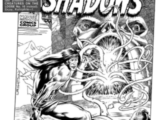 Savage Tales #2, cover to Tower of Shadows #2, art by Bernie Wrightson; King Kull, The Skull of Silence, Kull the Conqueror, Creatures on the Loose #10