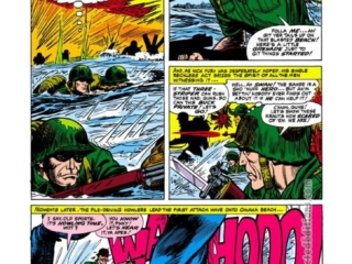 Sgt. Fury and His Howling Commandos Annual #2, pg. 19; pencils, Dick Ayers; inks, John Tartaglione; Nick Fury