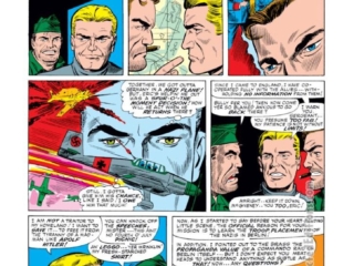 Sgt. Fury and His Howling Commandos #35, pg. 3; pencils, Dick Ayers; inks, John Tartaglione, Nick Fury, Eric Koenig