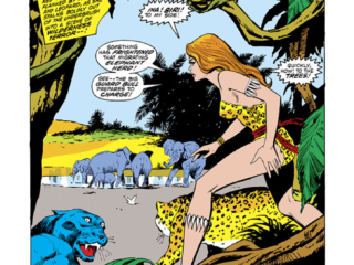 Shanna the She-Devil #1, pg. 1; pencils, George Tuska; inks, Vince Colletta