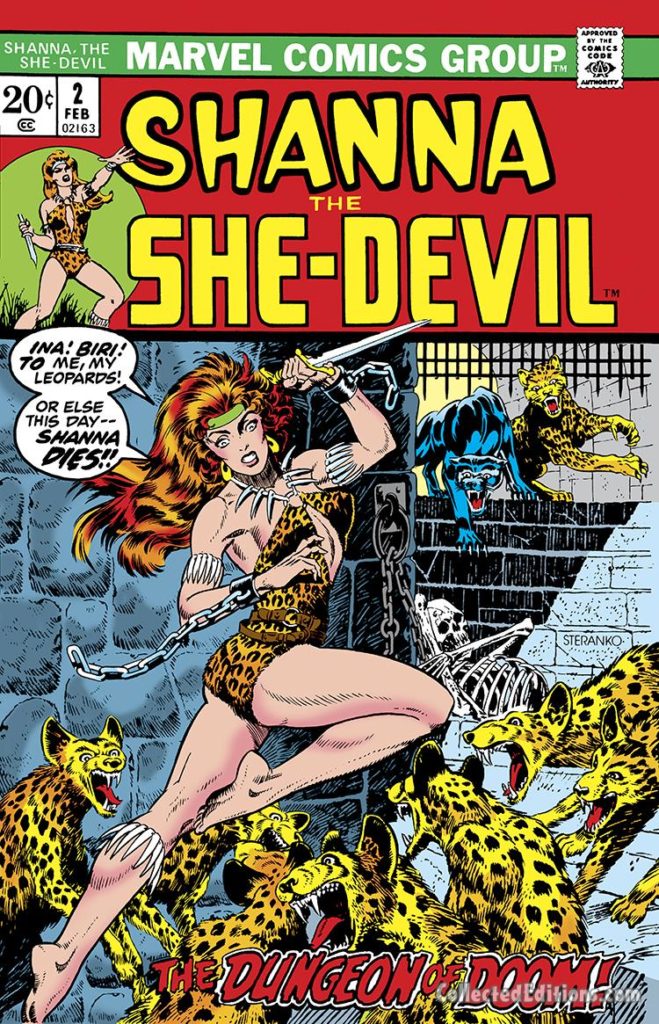 Shanna the She-Devil #2 cover; pencils and inks, Jim Steranko