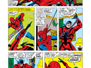Spectacular Spider-Man #1, pg. 14; pencils, Sal Buscema; first issue, Peter Parker, Tarantula