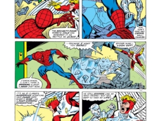 Spectacular Spider-Man #17, pg. 7; pencils, Sal Buscema; inks, David Hunt Spectacular Spider-Man #17, pg. 7; pencils, Sal Buscema; inks, David Hunt; Spider-Man/Iceman/Angel