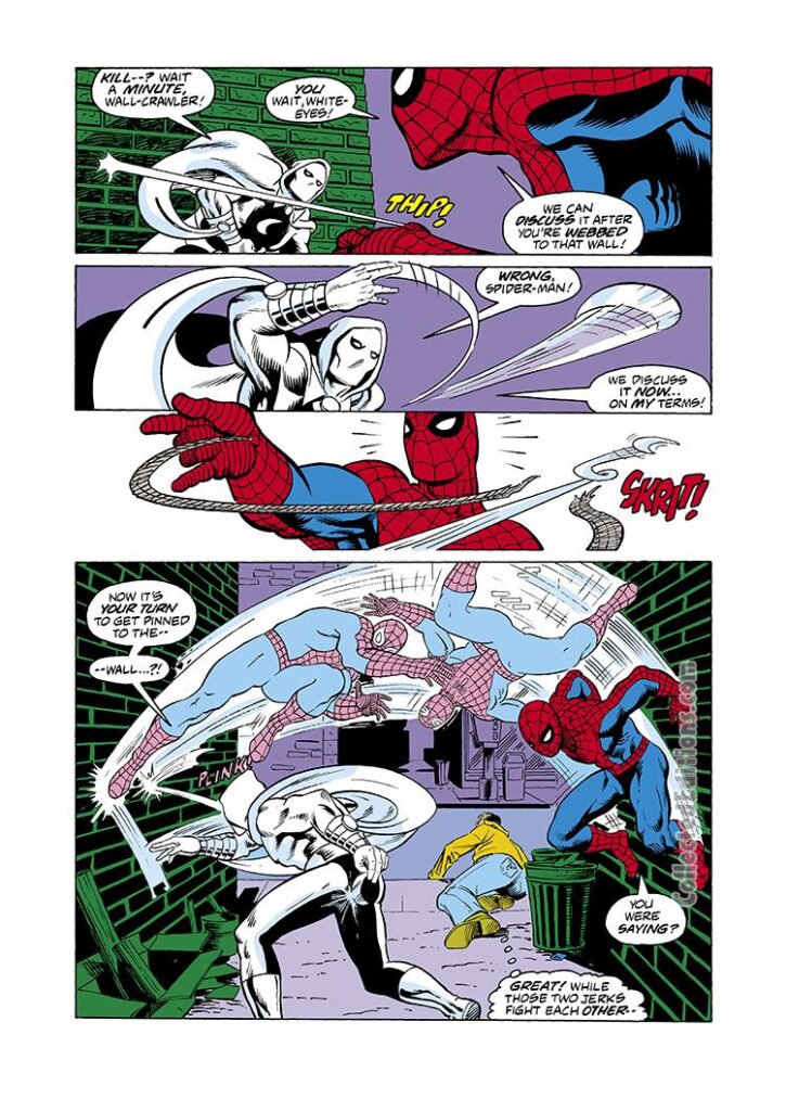 Spectacular Spider-Man #22, pg. 14; pencils, Mike Zeck; Moon Knight/Peter Parker