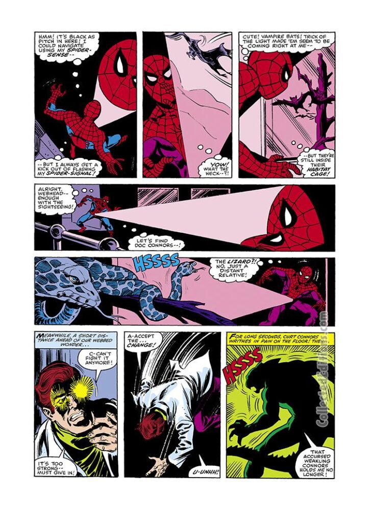 Peter Parker Spectacular Spider-Man #32, pg. 14; pencils, Jim Mooney; The Lizard