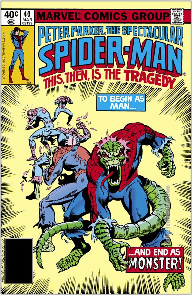 Peter Parker Spectacular Spider-Man #40 cover; pencils, Al Milgrom; inks, Joe Rubinstein