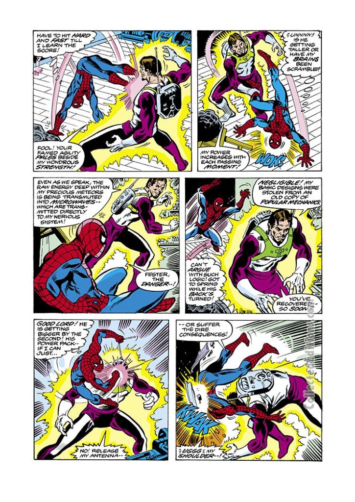Peter Parker Spectacular Spider-Man #41, pg. 12; pencils and inks, Jim Mooney; Meteor Man