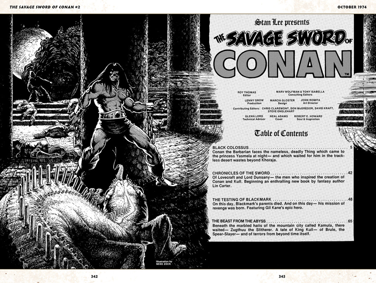 Savage Sword of Conan #2; frontispiece, Mike Zeck
