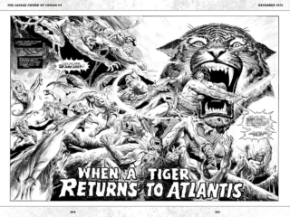 Savage Sword of Conan #9; Kull in &ldquo;When a Tiger Returns to Atlantis&rdquo;, pgs. 2-3; pencils and inks, Sonny Trinidad;