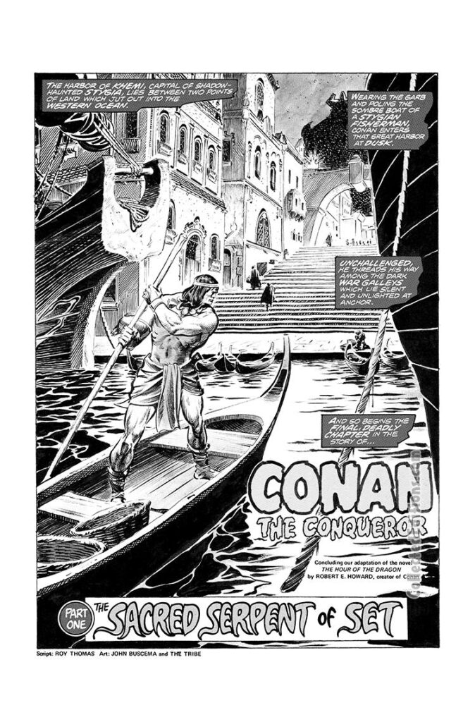 Savage Sword of Conan #10, pg. 3; pencils, John Buscema; inks, The Tribe; Conan the Conqueror