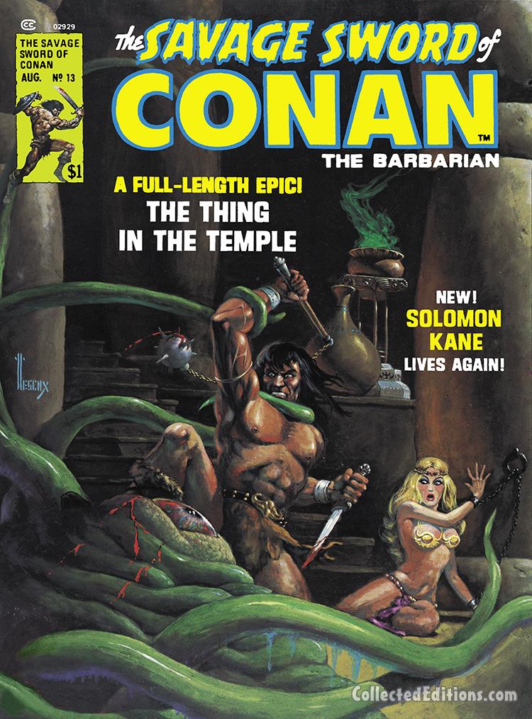 Savage Sword of Conan #13 cover; painted art, Richard Hescox