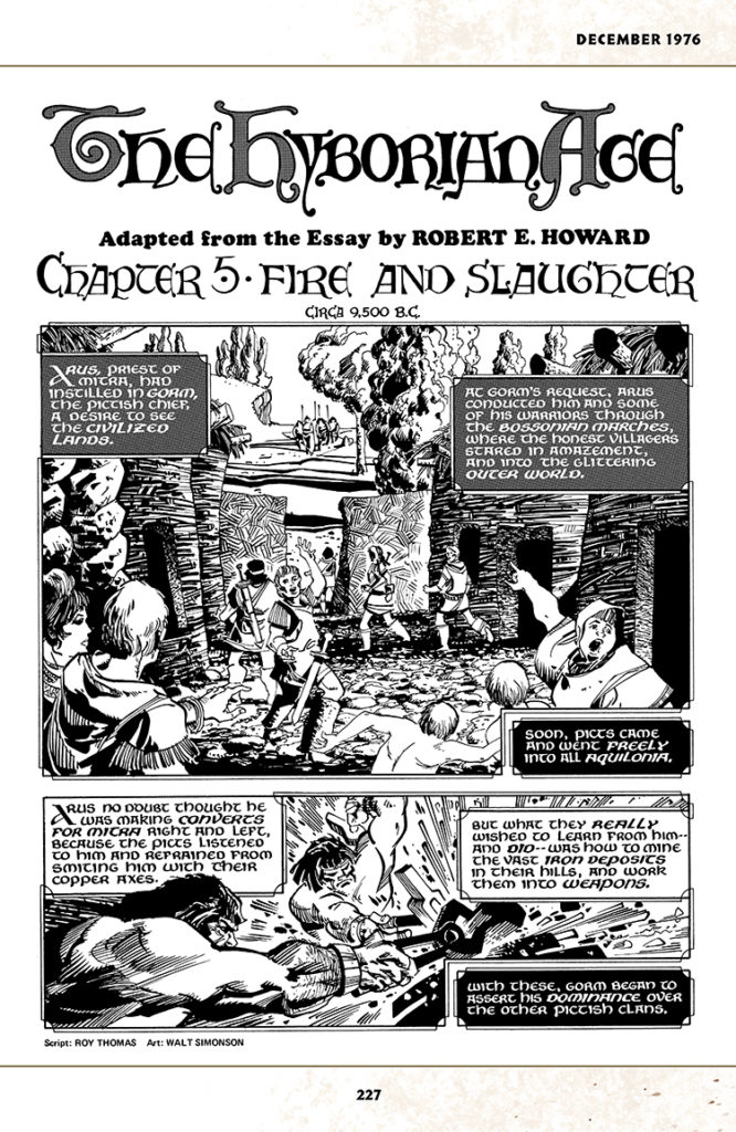 Savage Sword of Conan #16; pencils and inks, Walter Simonson; the Hyborian Age
