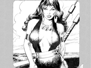 Savage Sword of Conan #29; pinup pencils, Bruce Patterson; inks, Dick Giordano; B&ecirc;lit