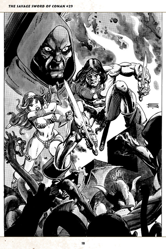 Savage Sword of Conan #29 pinup; Gil Kane